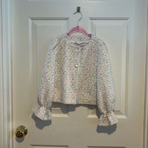Janie And Jack 2pcs Easter Outfit Boucle Jacket (7) & Matching Shorts (8)